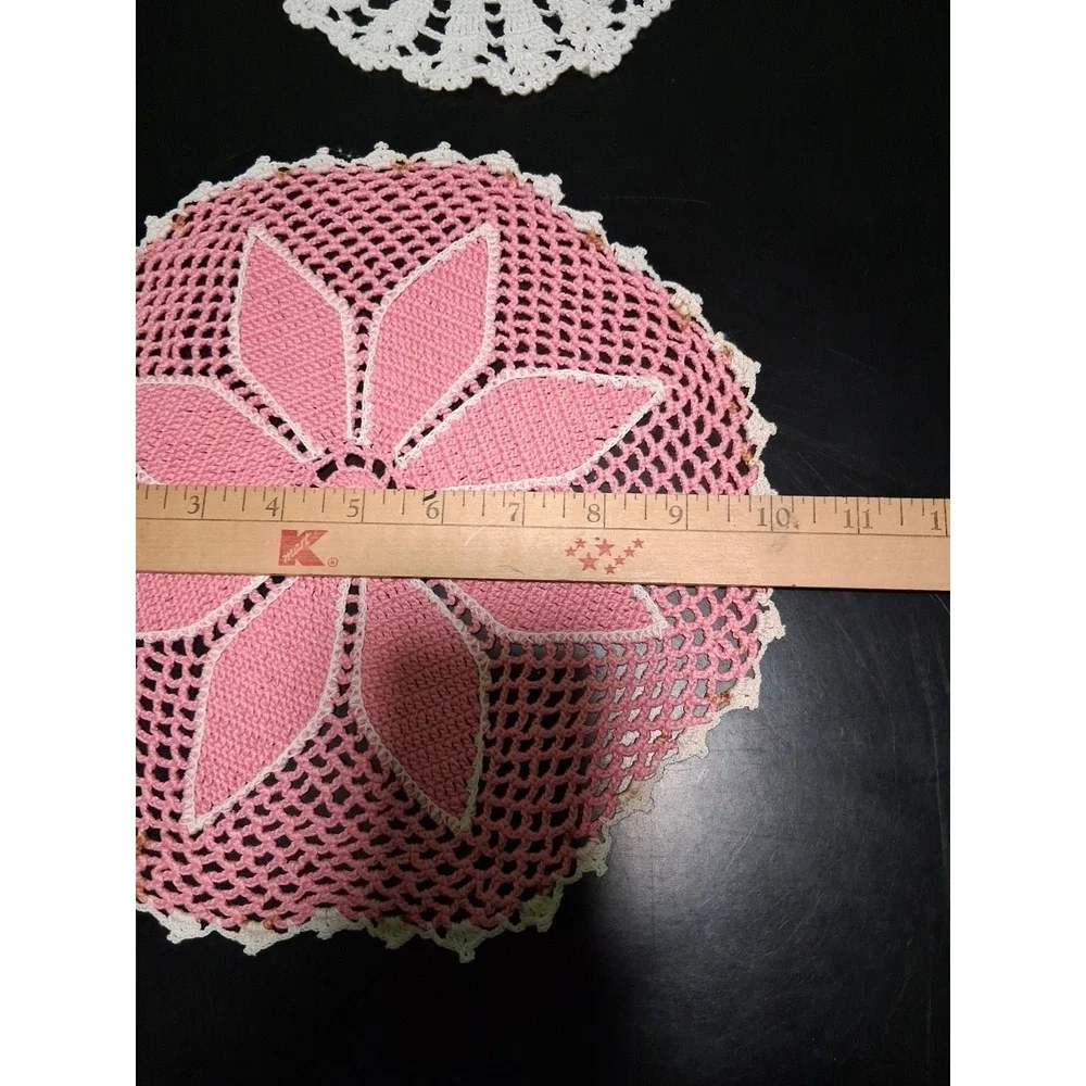 Lot Of 7 Vintage Crochet Handmade. Colorful!  Beautiful! - Picture 5 of 16